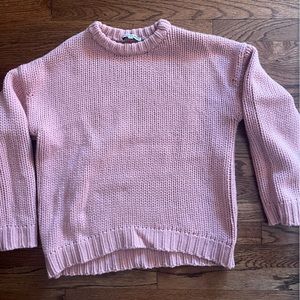 Pink Sweater by The Cashmere Project. Sweater is a blend with 10% cashmere.